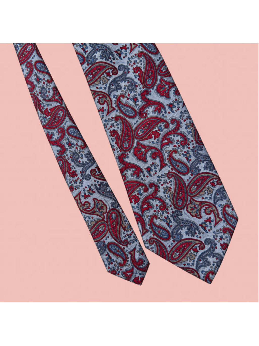 Vintage Christian Dior Monsieur 100% Silk Paisley Necktie